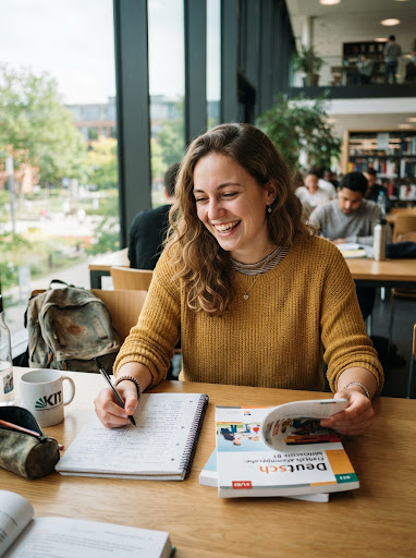 Học viên sử dụng ứng dụng di động